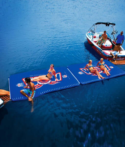 Load image into Gallery viewer, WOW Watersports Floating Pool and Lake Water Walkway and Lounge Red