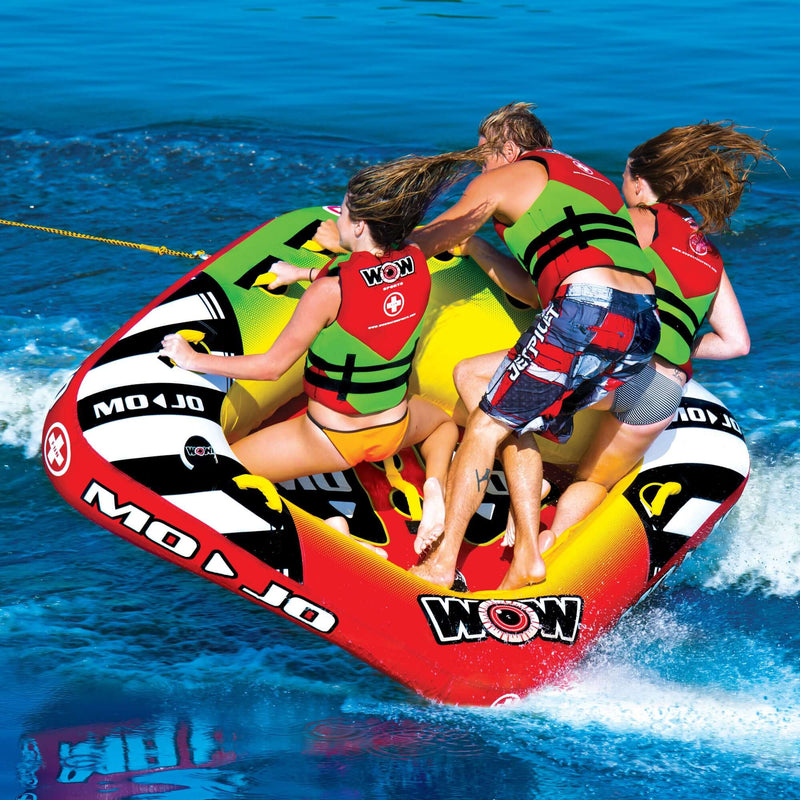 Load image into Gallery viewer, WOW Sports Mojo 1- 3 Person Towable Water Tube For Pool and Lake (16-1070)