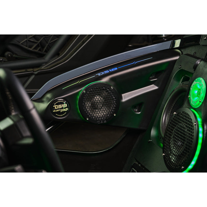 Load image into Gallery viewer, Polaris Slingshot Arm Rest Empty Enclosure With Digital Led Lights fits 2 x 6.5" Speakers | 2015 - Current