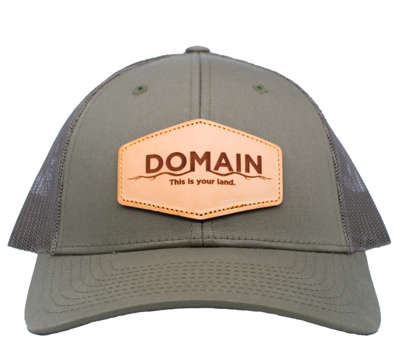 Load image into Gallery viewer, Domain Leather Patch Hat – Green