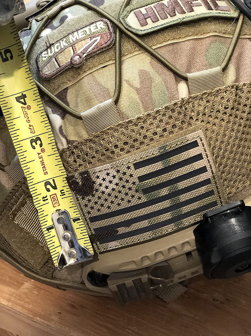 Load image into Gallery viewer, (PAIR of TWO) Reflective 3D US Flag Patch with Hook and Loop
