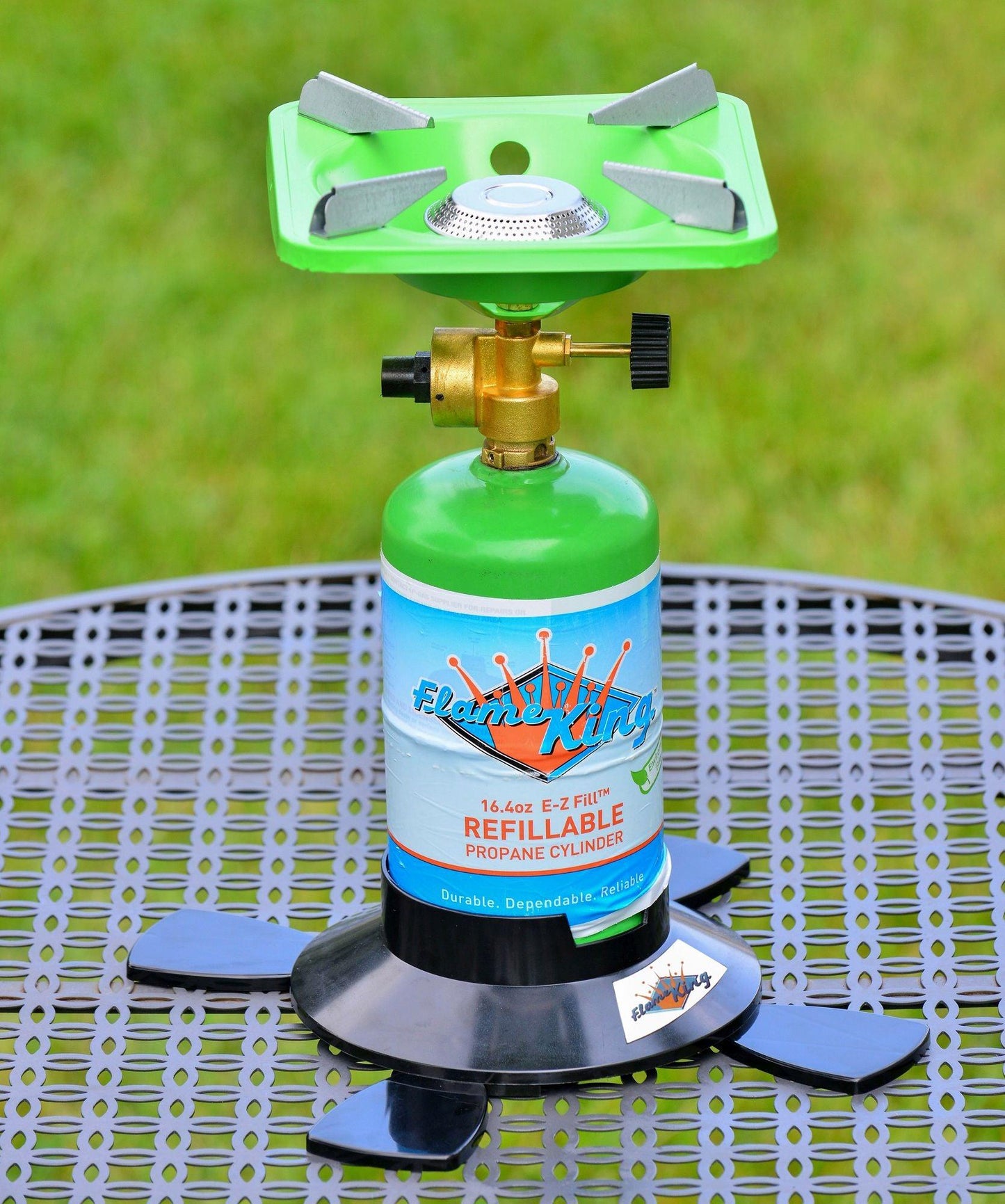 Flame King Base for 1lb Propane Cylinder - Skoutley Outdoors LLC