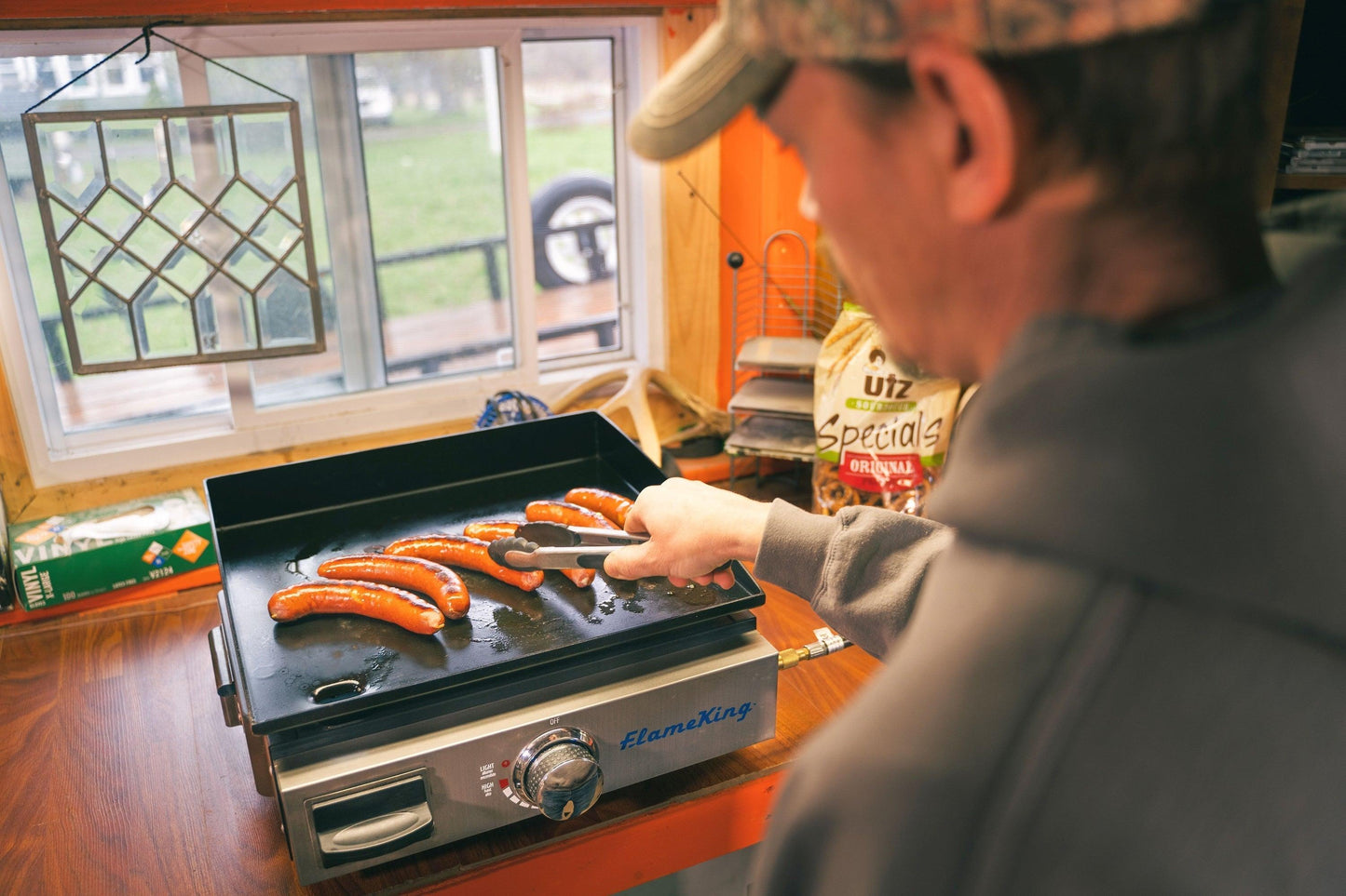 Flame King Flat Top Portable Propane Cast Iron Grill Griddle - Skoutley Outdoors LLC