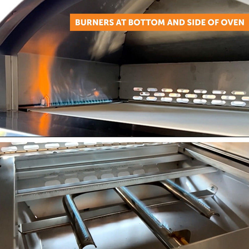 Load image into Gallery viewer, Flame King Outdoor Portable Stainless Steel Propane Pizza Oven Gas With Stone