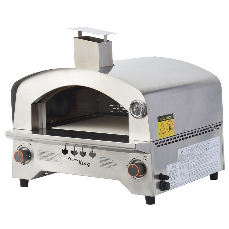 Load image into Gallery viewer, Flame King Outdoor Portable Stainless Steel Propane Pizza Oven Gas With Stone