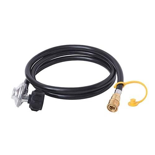 Load image into Gallery viewer, Flame King Propane Regulator Hose with Quick Connect – 8 feet