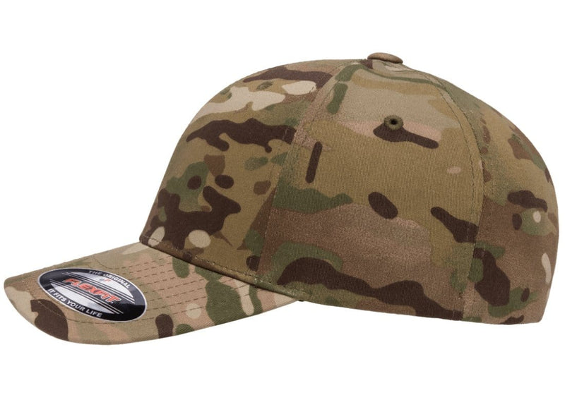Load image into Gallery viewer, Flexfit Fitted Cap Multicam