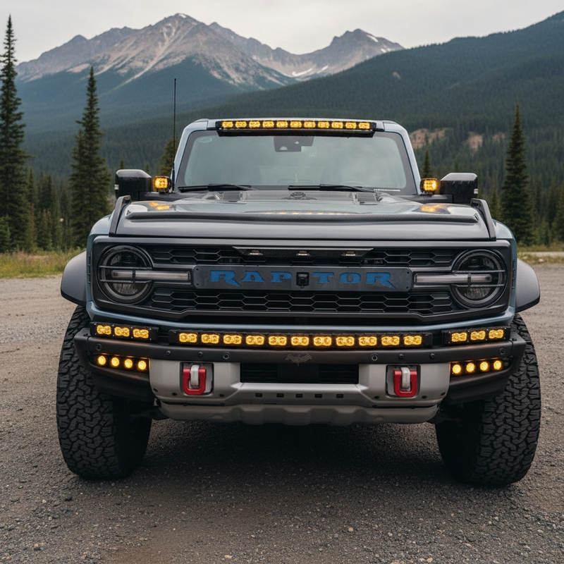 Load image into Gallery viewer, 2022+ Ford Bronco Raptor Light Bar Extensions