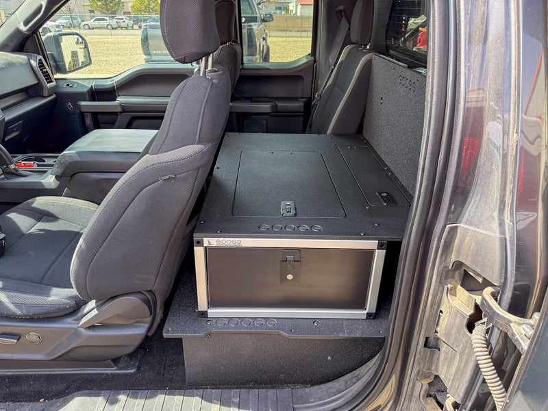 Load image into Gallery viewer, Ford - F150 - 2015-Present - 13th-14th Gen - Super Cab - without the center mounted B&O Subwoofer - Explore Series - Single Drawer Module - With Fitted Top Plate
