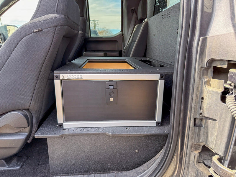 Load image into Gallery viewer, Ford - F150 - 2015-Present - 13th-14th Gen - Super Cab - without the center mounted B&O Subwoofer - Explore Series - Single Drawer Module - With Fitted Top Plate
