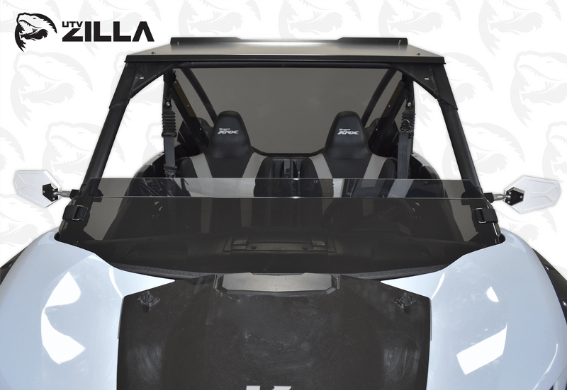Load image into Gallery viewer, Polycarbonate TINTED Half Windshield with quick straps for KRX