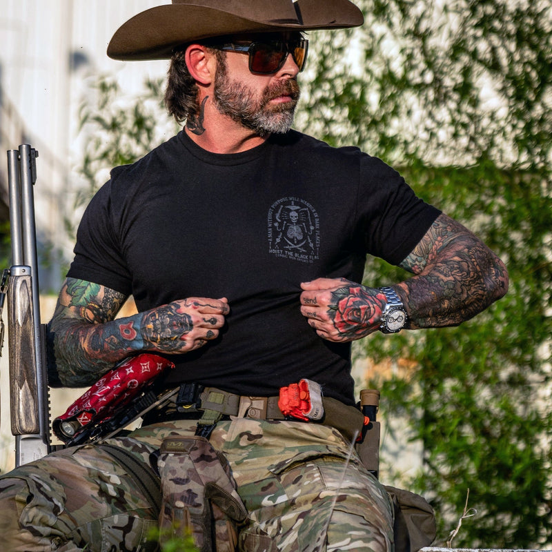 Load image into Gallery viewer, Hoist the Black Flag Skull & Bones Men's T-Shirt