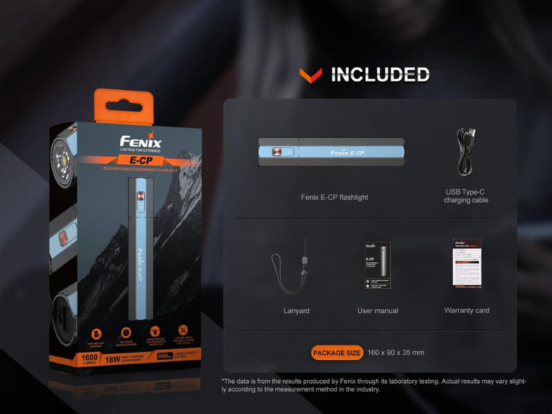 Load image into Gallery viewer, Fenix E-CP 1600-lumen LED Flashlight/Powerbank