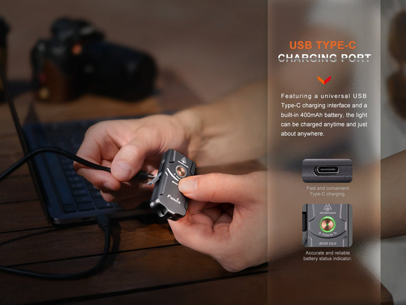 Load image into Gallery viewer, Fenix E03R V2 Keychain Flashlight