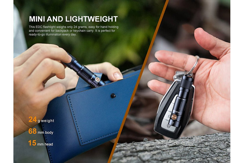 Load image into Gallery viewer, Fenix E05R Mini Keychain LED Flashlight - 400 Lumens