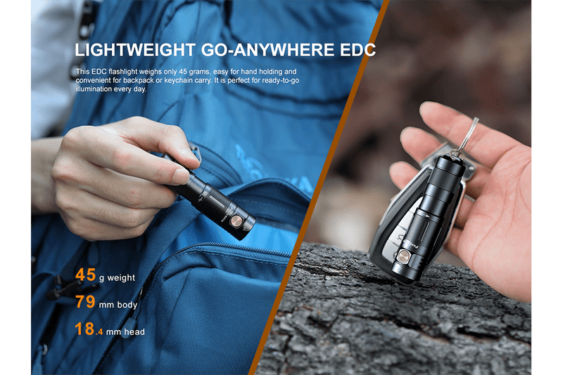 Load image into Gallery viewer, Fenix E09R Rechargeable High-Output Flashlight - 600 Lumens