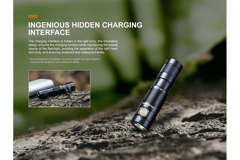 Load image into Gallery viewer, Fenix E09R Rechargeable High-Output Flashlight - 600 Lumens