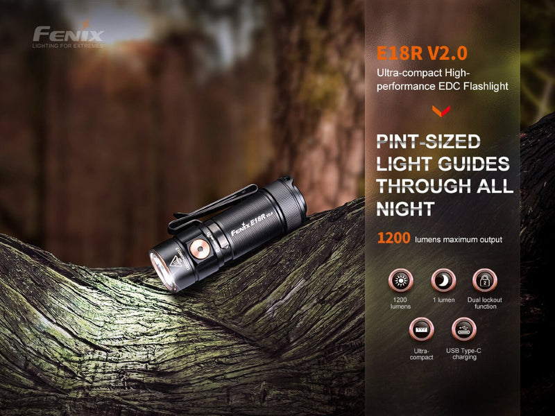 Load image into Gallery viewer, Fenix E18R V2 Rechargeable LED Flashlight