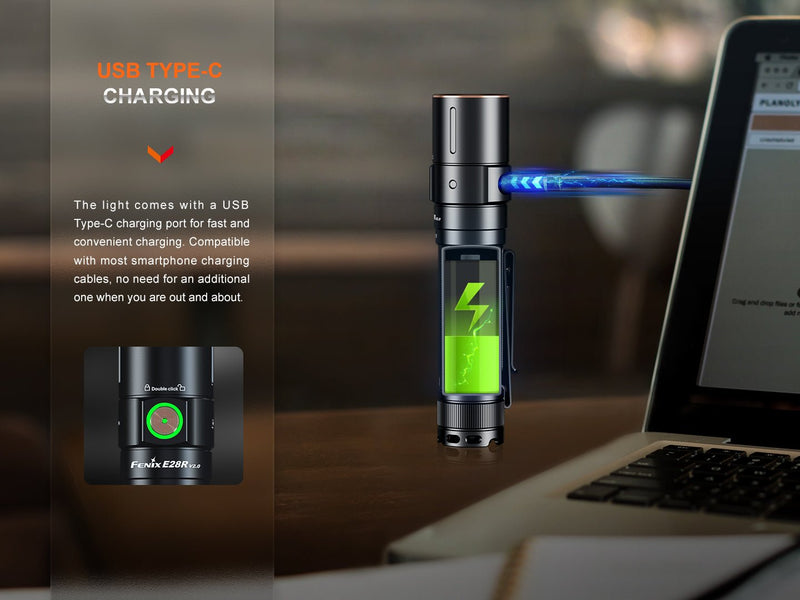 Load image into Gallery viewer, Fenix E28R V2 Rechargeable EDC Flashlight