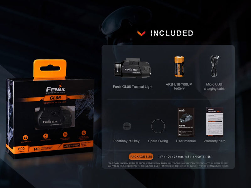 Load image into Gallery viewer, Fenix GL06 Pocket Pistol Tactical LED Light - 600 Lumens