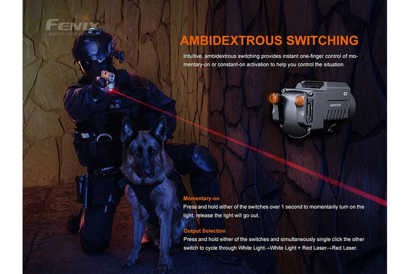 Load image into Gallery viewer, Fenix GL22 Tactical LED Light with Red Laser