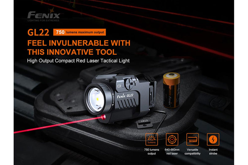 Load image into Gallery viewer, Fenix GL22 Tactical LED Light with Red Laser