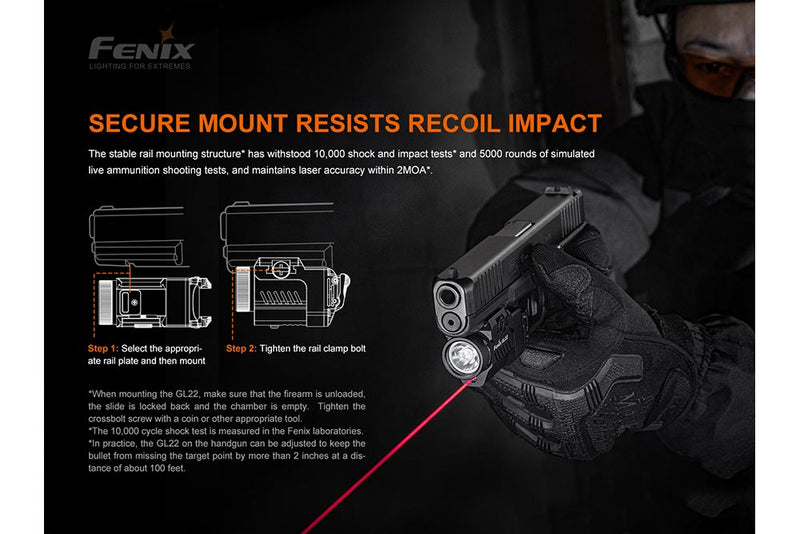 Load image into Gallery viewer, Fenix GL22 Tactical LED Light with Red Laser