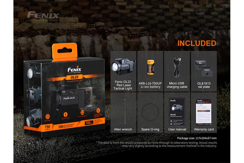 Load image into Gallery viewer, Fenix GL22 Tactical LED Light with Red Laser