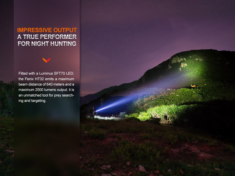 Load image into Gallery viewer, Fenix HT32 Hunting Flashlight with Red & Green Output