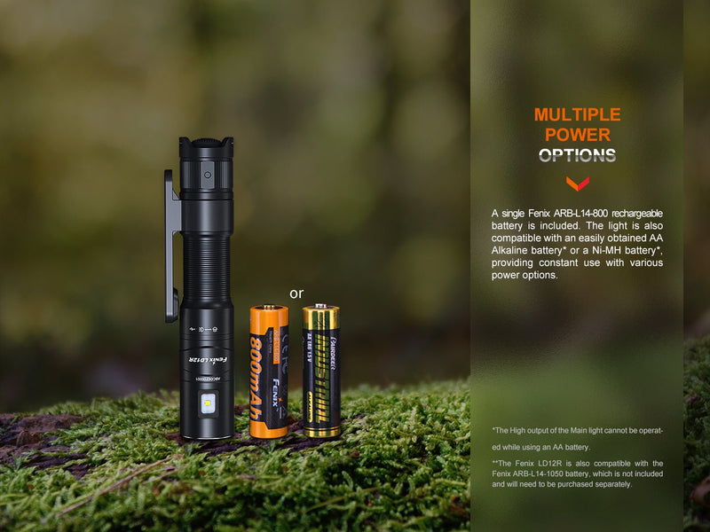 Load image into Gallery viewer, Fenix LD12R Dual Light Flashlight - 600 Lumens