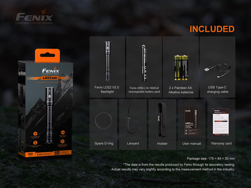 Load image into Gallery viewer, Fenix LD22 V2 Compact LED Flashlight - 800 Lumens