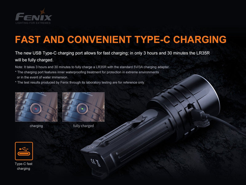 Load image into Gallery viewer, Fenix LR35R Rechargeable LED Flashlight - 10,000 Lumens