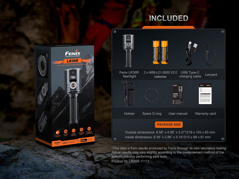 Load image into Gallery viewer, Fenix LR36R White Laser Searching Flashlight