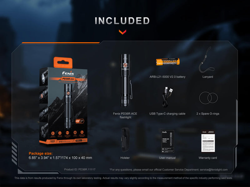 Load image into Gallery viewer, Fenix PD36R ACE Customizable Multi-Mode Flashlight