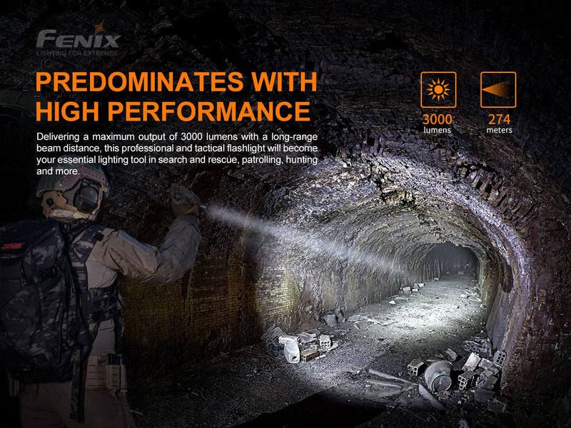 Load image into Gallery viewer, Fenix PD36 TAC Tactical Flashlight - 3000 Lumens