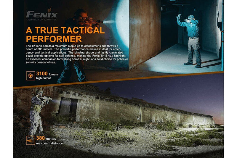 Load image into Gallery viewer, Fenix TK16 V2.0 Tactical Flashlight - 3100 Lumens