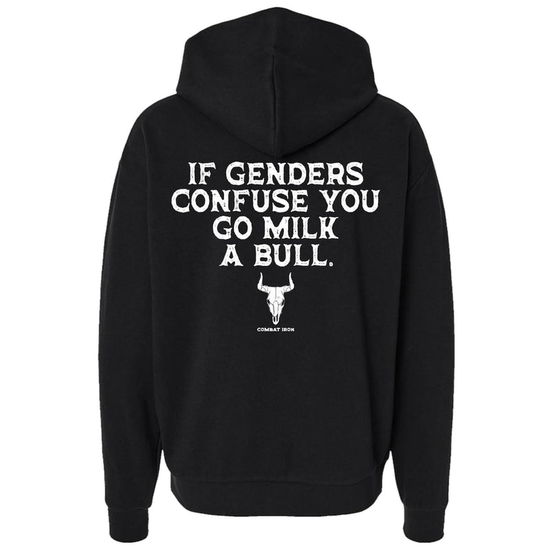 Load image into Gallery viewer, If Genders Confuse You, Go Milk a Bull Men's Hoodie