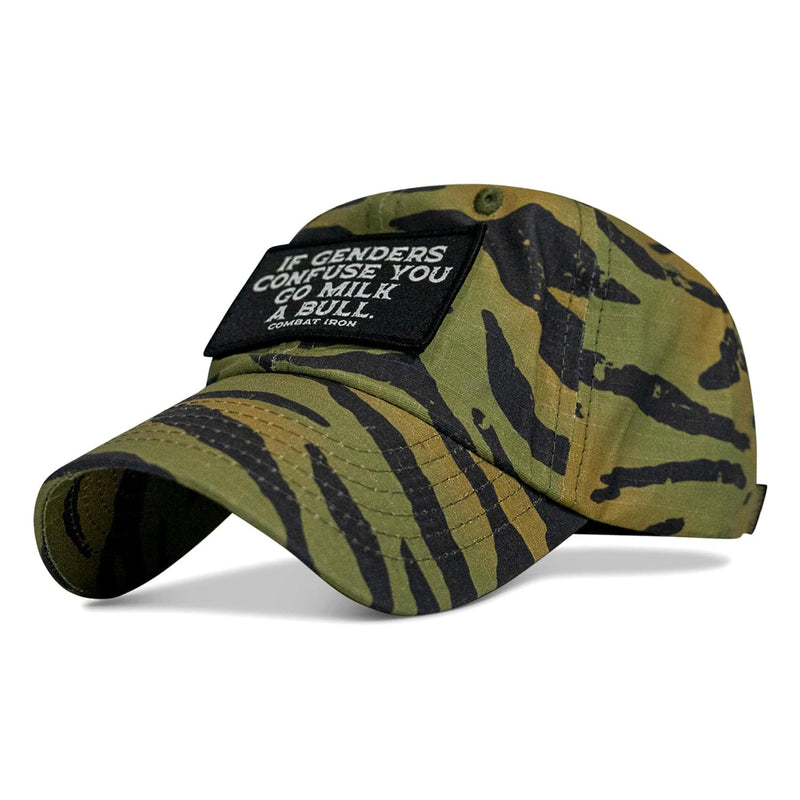 Load image into Gallery viewer, If Genders Confuse You Go Milk A Bull Patch Ripstop Tactical Hat
