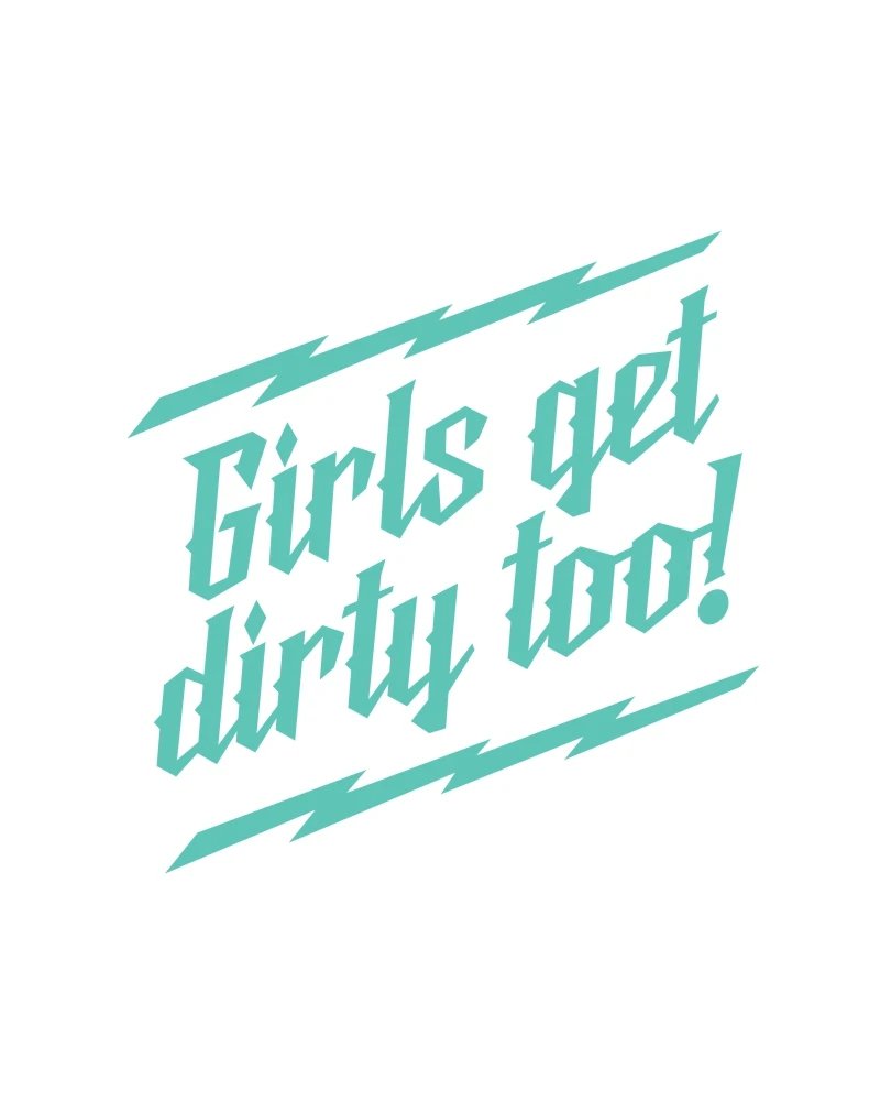 Load image into Gallery viewer, Girls Get Dirty Too! Lightning Decal 6" x 6"