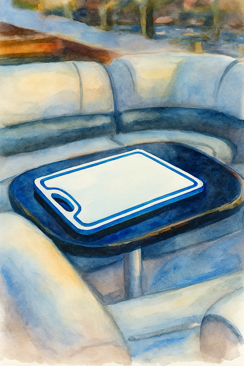 Load image into Gallery viewer, Made in the USA | Premium Cutting Board | Textured 1/2 inch HDPE UV Protected | Non-Skid or Mark Rubber Feet | Great for Boats & any Counter-top