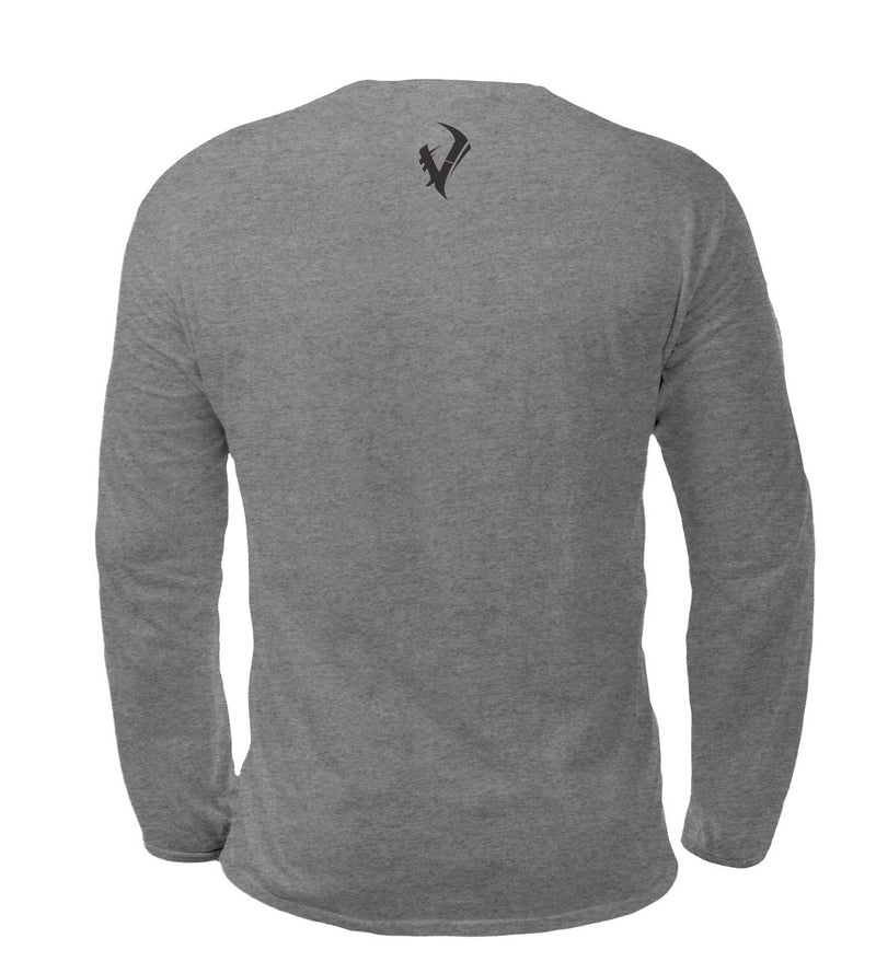 Load image into Gallery viewer, Vycah Vintage Flag Long Sleeve Tee - Gray