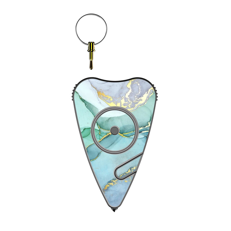 Load image into Gallery viewer, Secure Alert Personal Safety Keychain Alarm (Green Marble)