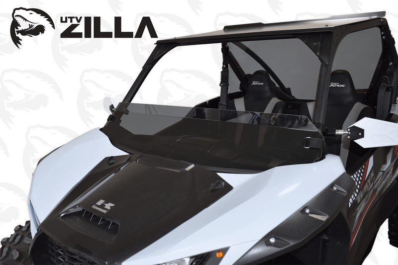 Load image into Gallery viewer, Polycarbonate TINTED Half Windshield with quick straps for KRX