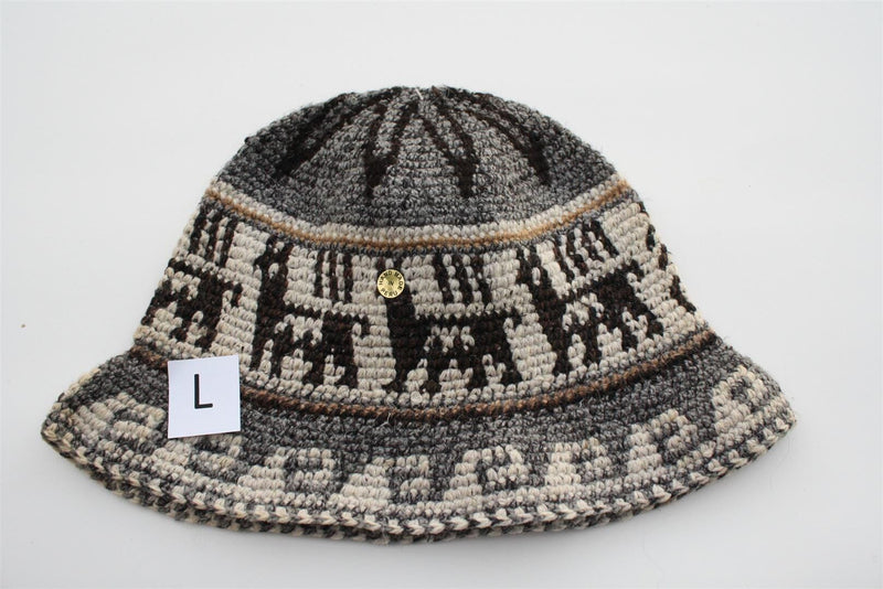 Load image into Gallery viewer, Hand Crochet Roll Up Rustic Alpaca Hat
