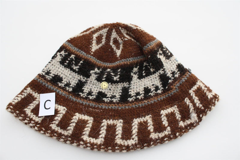 Load image into Gallery viewer, Hand Crochet Roll Up Rustic Alpaca Hat