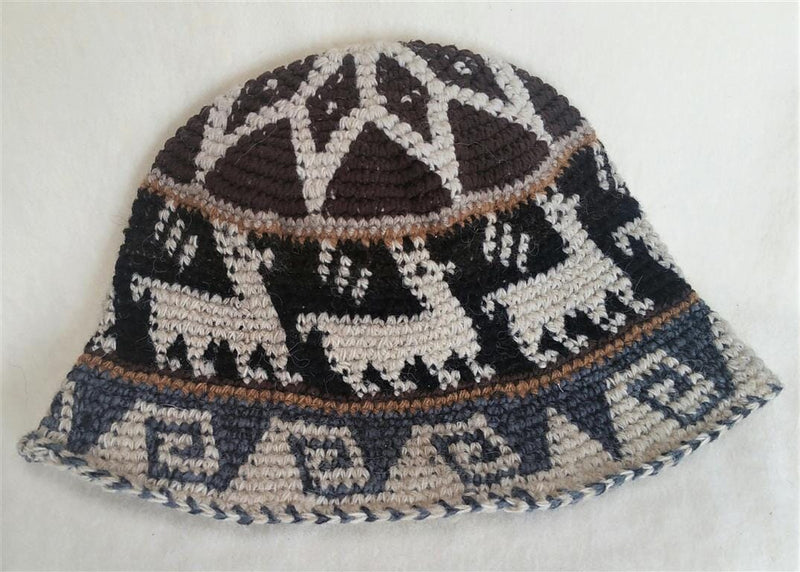 Load image into Gallery viewer, Hand Crochet Roll Up Rustic Alpaca Hat
