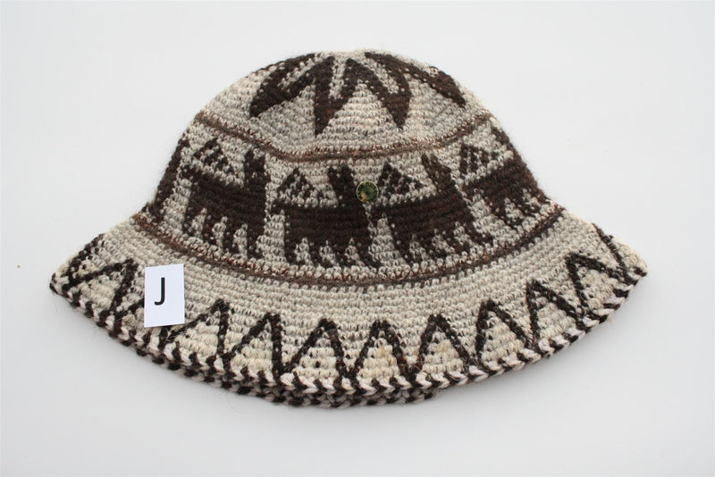 Load image into Gallery viewer, Hand Crochet Roll Up Rustic Alpaca Hat