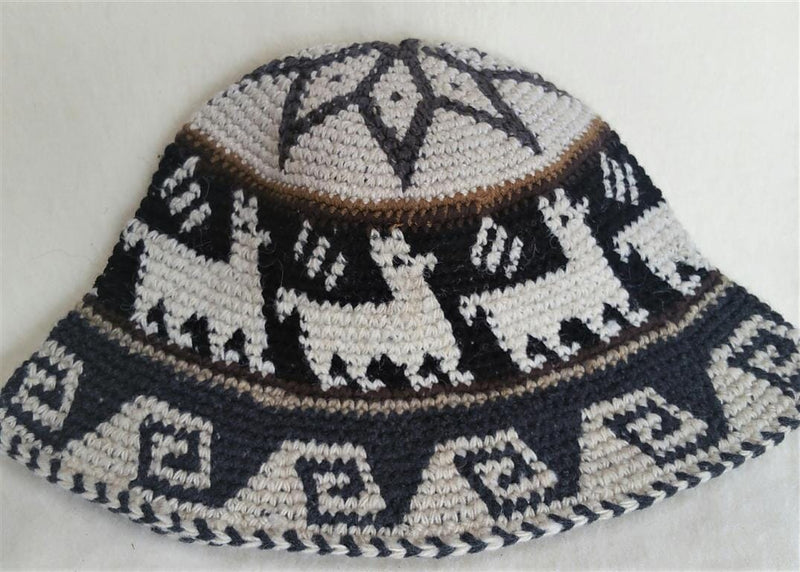 Load image into Gallery viewer, Hand Crochet Roll Up Rustic Alpaca Hat