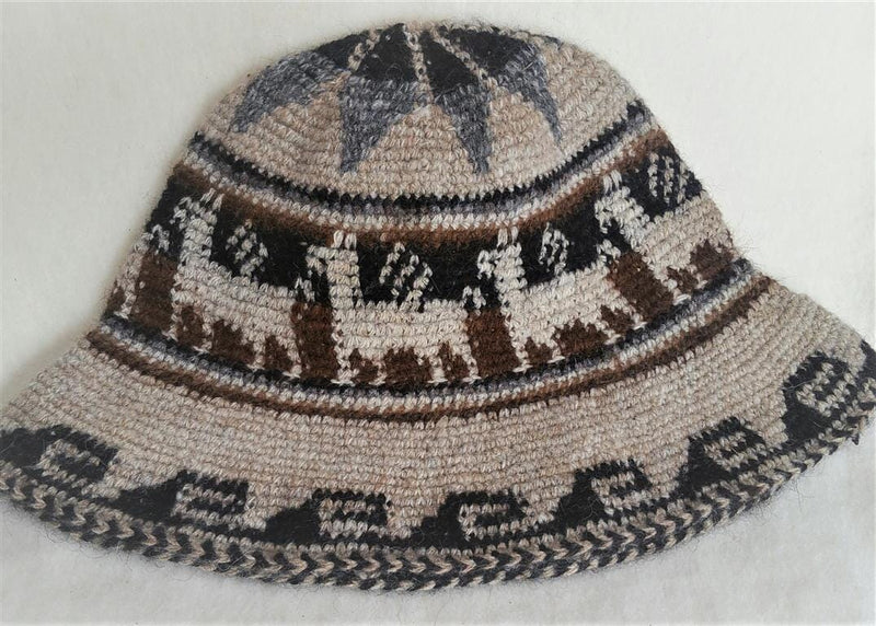 Load image into Gallery viewer, Hand Crochet Roll Up Rustic Alpaca Hat