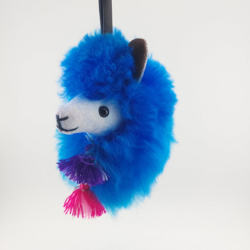 Load image into Gallery viewer, Happy Alpaca Face Keychain
